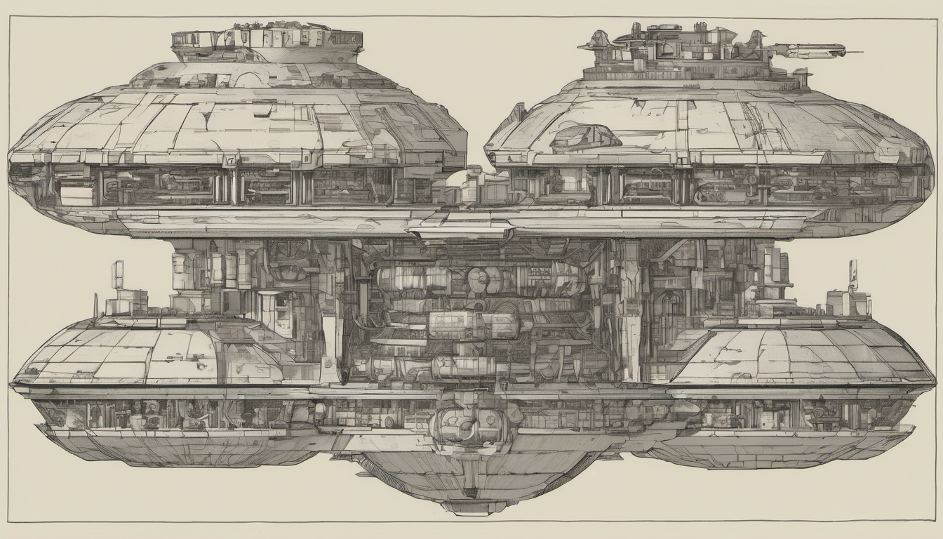 Architectural cross-section of three role-stamped machine units on a hypervisor plinth — docker, gitlab, k3s control — provisioned from a linked-clone template bay, one figure at a drafting table